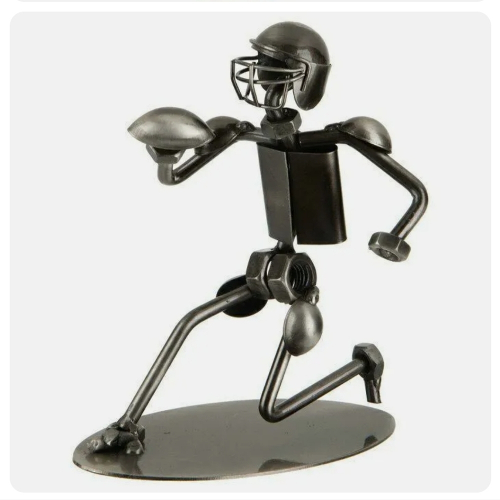 Nuts & Bolts Metal Football Player Figurine By Houzz 6 1/2" BNWT